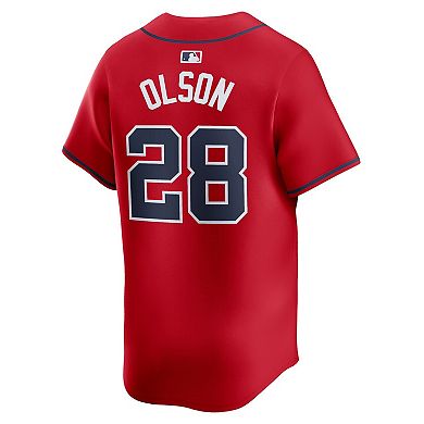 Men's Nike Matt Olson Red Atlanta Braves Alternate Limited Player Jersey