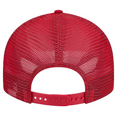 Men's New Era  Scarlet San Francisco 49ers  Main Trucker Low Profile 9FIFTY Snapback Hat