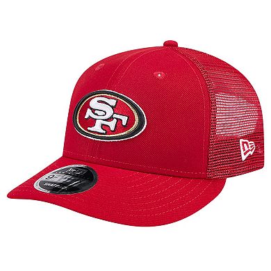 Men's New Era  Scarlet San Francisco 49ers  Main Trucker Low Profile 9FIFTY Snapback Hat