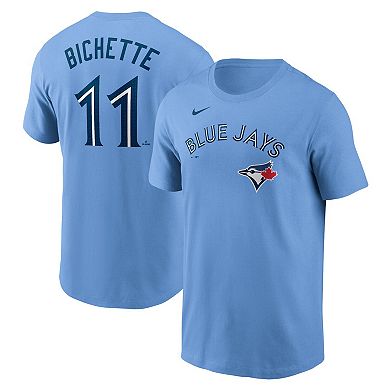 Men's Nike Bo Bichette Powder Blue Toronto Blue Jays Fuse Name & Number T-Shirt