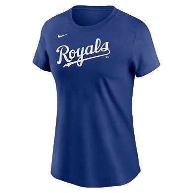 Women's Nike  Royal Kansas City Royals Wordmark T-Shirt