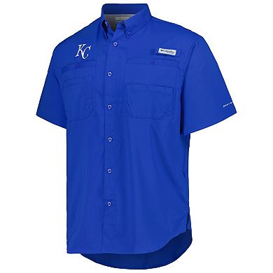Men's Columbia Royal Kansas City Royals Tamiami Omni-Shade Button-Down Shirt