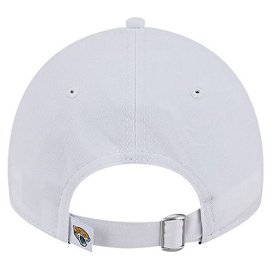 Men's New Era White Jacksonville Jaguars Main 9TWENTY Adjustable Hat