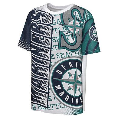 Youth White Seattle Mariners Impact Hit Bold T-Shirt