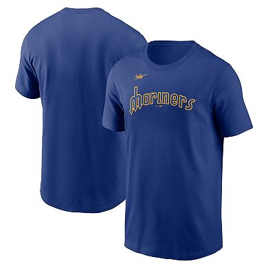 Men's Nike Royal Seattle Mariners Cooperstown Wordmark T-Shirt