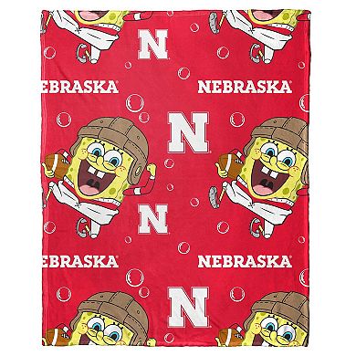 The Northwest Group Nebraska Huskers Spongebob Squarepants Hugger Blanket