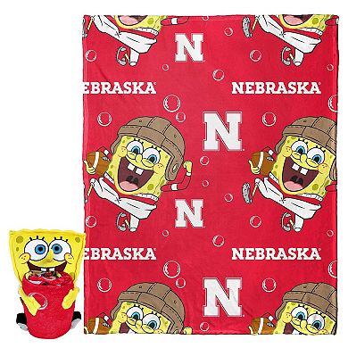 The Northwest Group Nebraska Huskers Spongebob Squarepants Hugger Blanket