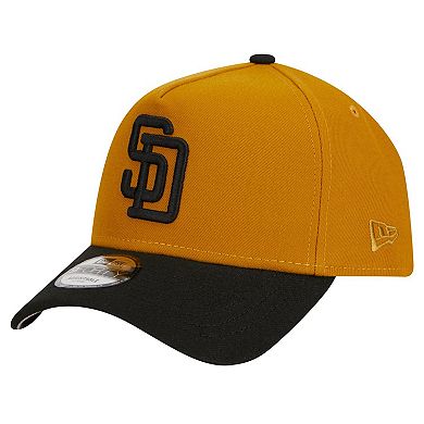 Men's New Era Gold/Black San Diego Padres Rustic A-Frame 9FORTY Adjustable Hat