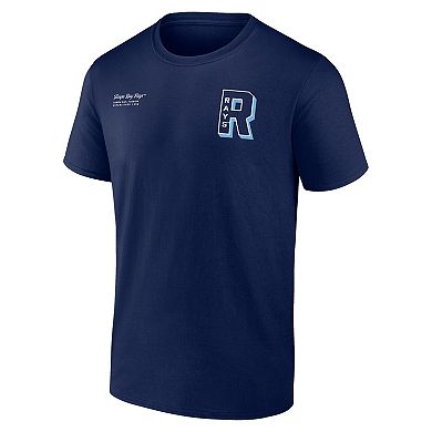 Men's Profile Navy Tampa Bay Rays Big & Tall Split Zone T-Shirt