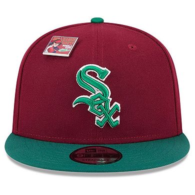 Men's New Era Cardinal/Green Chicago White Sox Strawberry Big League Chew Flavor Pack 9FIFTY Snapback Hat