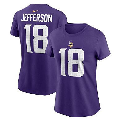 Women's Nike Justin Jefferson Purple Minnesota Vikings Player Name & Number T-Shirt