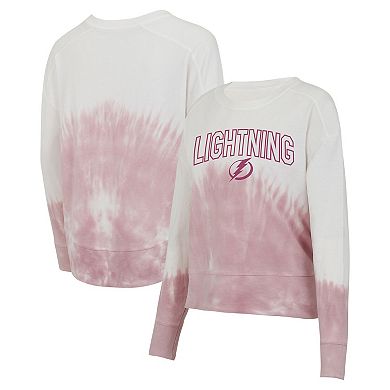 Women's Concepts Sport Pink/White Tampa Bay Lightning Orchard Tie-Dye Long Sleeve T-Shirt
