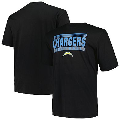 Men's Fanatics Branded Black Los Angeles Chargers Big & Tall Pop T-Shirt