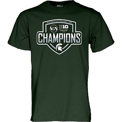 Unisex Blue 84  Green Michigan State Spartans 2024 Big Ten Men's Ice Hockey Conference Tournament Champions T-Shirt