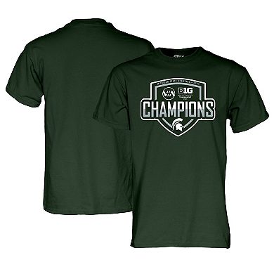 Unisex Blue 84  Green Michigan State Spartans 2024 Big Ten Men's Ice Hockey Conference Tournament Champions T-Shirt