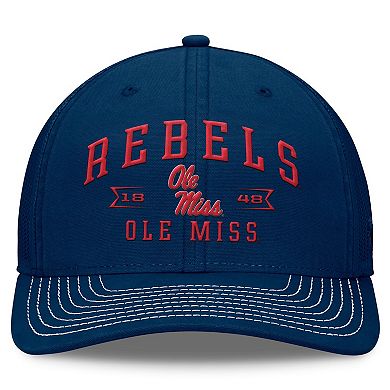 Men's Top of the World Navy Ole Miss Rebels Carson Trucker Adjustable Hat