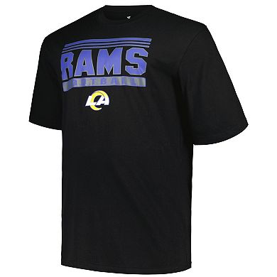 Men's Fanatics Branded Black Los Angeles Rams Big & Tall Pop T-Shirt