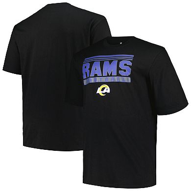 Men's Fanatics Branded Black Los Angeles Rams Big & Tall Pop T-Shirt