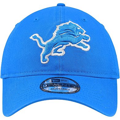 Men's New Era Blue Detroit Lions Core Classic Primary 9TWENTY Adjustable Hat