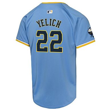Youth Nike Christian Yelich Powder Blue Milwaukee Brewers City Connect Limited Player Jersey