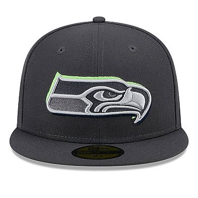 Men's New Era  Graphite Seattle Seahawks Official 2024 NFL Draft On Stage 59FIFTY Fitted Hat