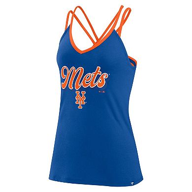 Women's Fanatics Branded Royal New York Mets Go For It Strappy V-Neck Tank Top