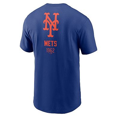 Men's Nike Royal New York Mets Large Logo Back Stack T-Shirt