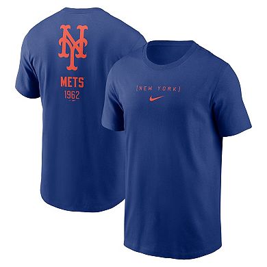Men's Nike Royal New York Mets Large Logo Back Stack T-Shirt
