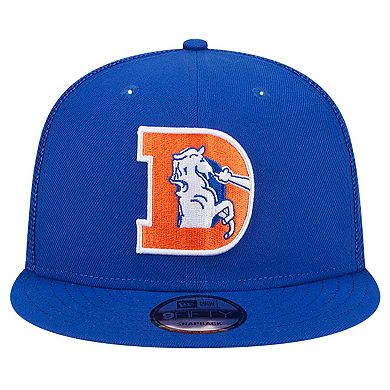 Men's New Era Royal Denver Broncos Main Trucker 9FIFTY Snapback Hat