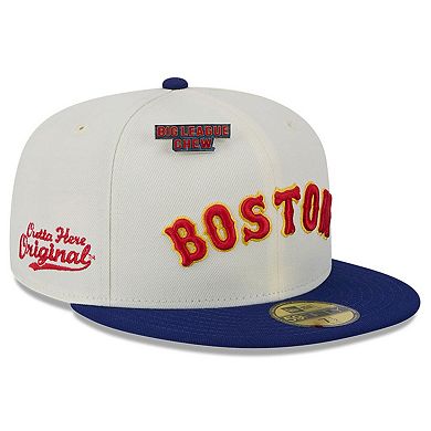 Men's New Era White Boston Red Sox Big League Chew Original 59FIFTY Fitted Hat