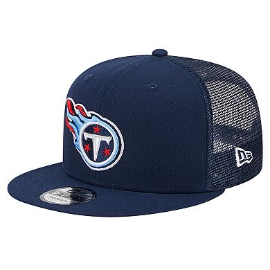 Men's New Era Navy Tennessee Titans Main Trucker 9FIFTY Snapback Hat