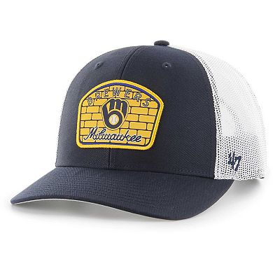 Men's '47 Navy Milwaukee Brewers Retro Region Patch Trucker Adjustable Hat