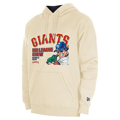 Men's New Era Cream San Francisco Giants Big League Chew Pullover Hoodie
