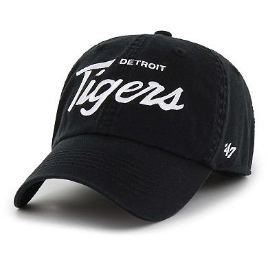 Men's '47 Black Detroit Tigers Crosstown Classic Franchise Fitted Hat