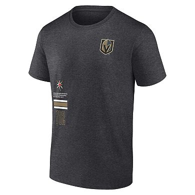 Men's Fanatics Branded Heather Charcoal Vegas Golden Knights Represent T-Shirt