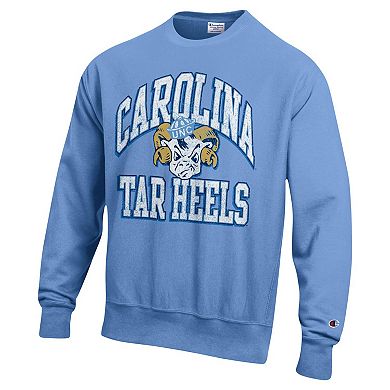 Men's Champion Carolina Blue North Carolina Tar Heels Vault Late Night Reverse Weave Pullover Sweatshirt
