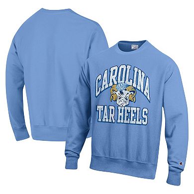 Men's Champion Carolina Blue North Carolina Tar Heels Vault Late Night Reverse Weave Pullover Sweatshirt