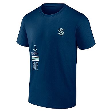 Men's Fanatics Branded Deep Sea Blue Seattle Kraken Represent T-Shirt