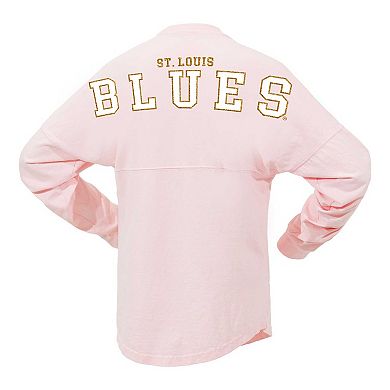 Women's Fanatics Branded Pink St. Louis Blues Spirit Jersey Long Sleeve T-Shirt