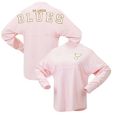Women's Fanatics Branded Pink St. Louis Blues Spirit Jersey Long Sleeve T-Shirt