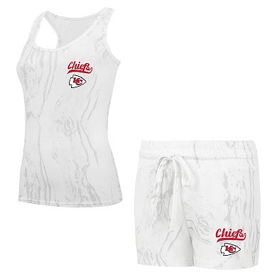 Women's Concepts Sport White Kansas City Chiefs Plus Size Quartz Tank Top & Shorts Set