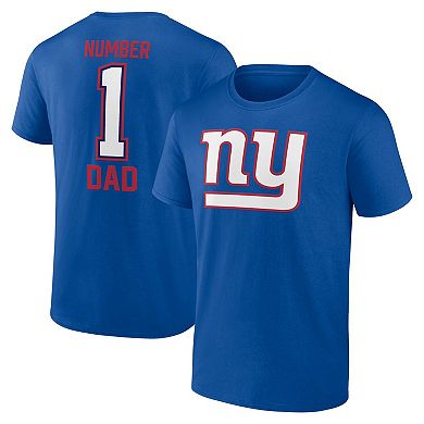 Men's Fanatics Branded Royal New York Giants #1 Dad T-Shirt