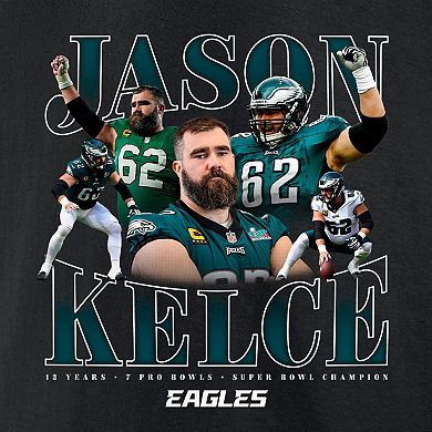 Men's Fanatics Branded Jason Kelce Black Philadelphia Eagles  Retirement T-Shirt