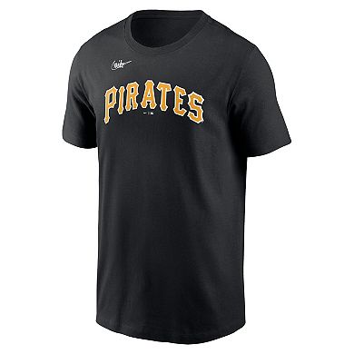 Men's Nike Black Pittsburgh Pirates Cooperstown Wordmark T-Shirt