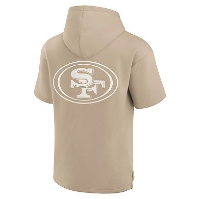 Unisex Fanatics Signature Khaki San Francisco 49ers Elements Super Soft Fleece Short Sleeve Pullover Hoodie