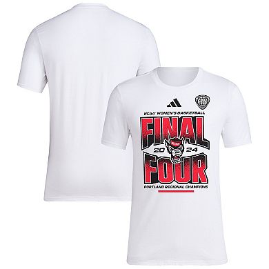Unisex adidas  White NC State Wolfpack 2024 NCAA Women's Basketball Tournament March Madness Final Four Locker Room T-Shirt
