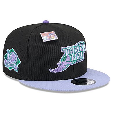 Men's New Era Black/Purple Tampa Bay Rays Grape Big League Chew Flavor Pack 9FIFTY Snapback Hat