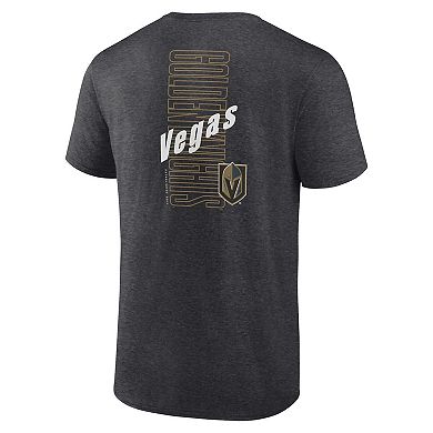 Men's Fanatics Branded Heather Charcoal Vegas Golden Knights Backbone T-Shirt