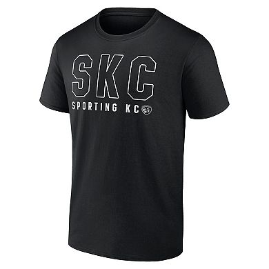 Men's Fanatics Branded Black Sporting Kansas City Fundamentals Stealth T-Shirt