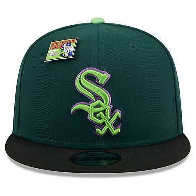 Men's New Era Green/Black Chicago White Sox Sour Apple Big League Chew Flavor Pack 9FIFTY Snapback Hat